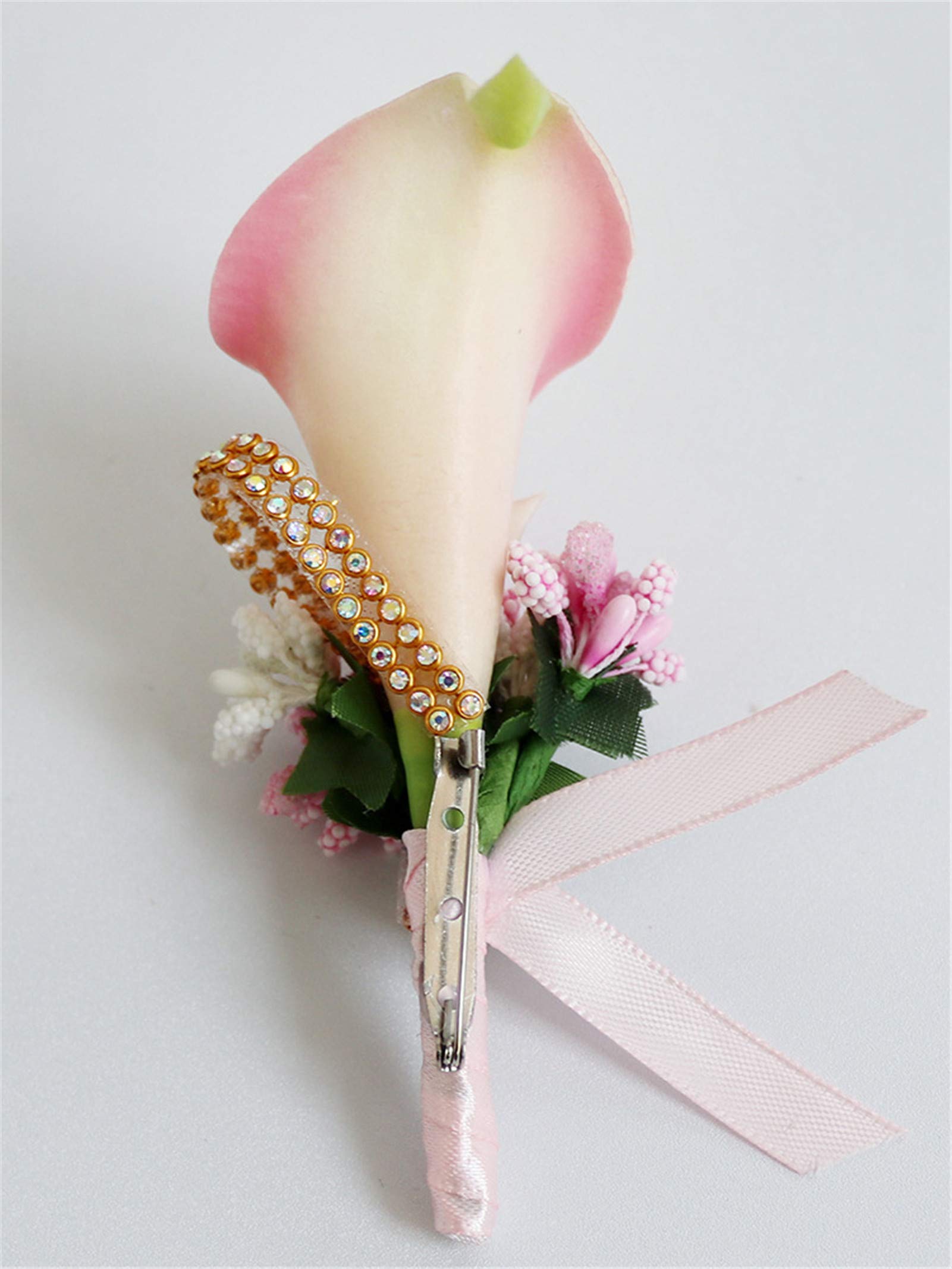 Elegant Rose Boutonniere for Groom & Groomsmen - Wedding, Prom, Party Corsage Flower Brooch - Perfect for Formal Events & Special Occasions