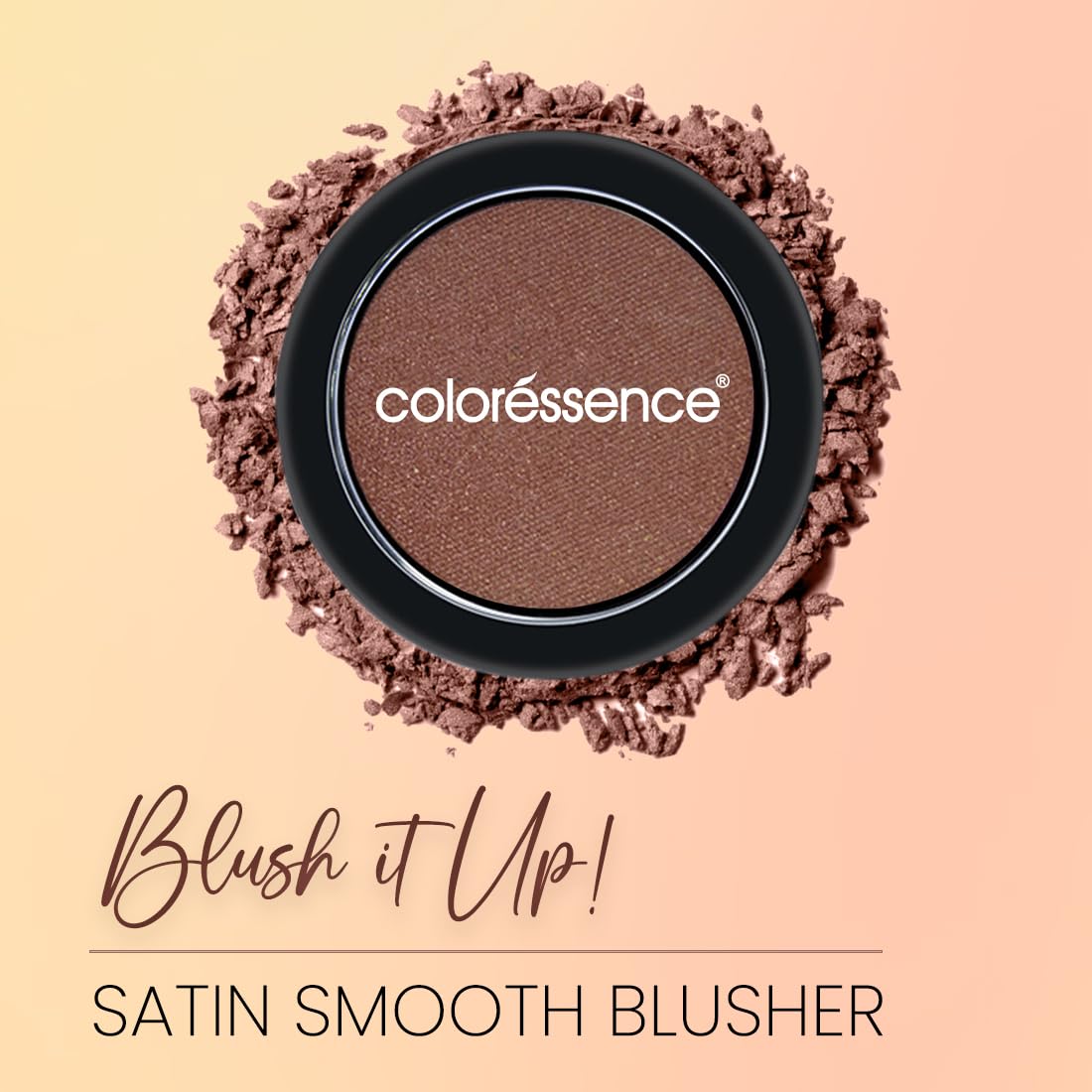 COLORESSENCE Satin Smooth Highlighter with Natural Pearl Finish - Mauve Blush for Face Contouring | Perfect for Everyday Glow & Special Occasion Makeup