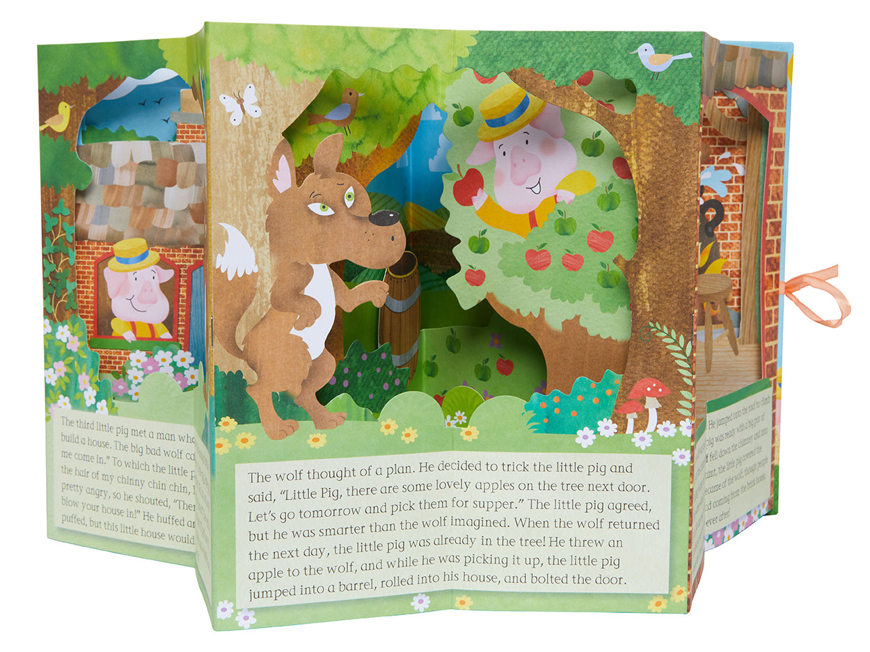 Fairytale Carousel: The Three Little Pigs - Classic Storybook Toy for Kids | Perfect for Bedtime Stories, Playroom Decor & Gift Giving