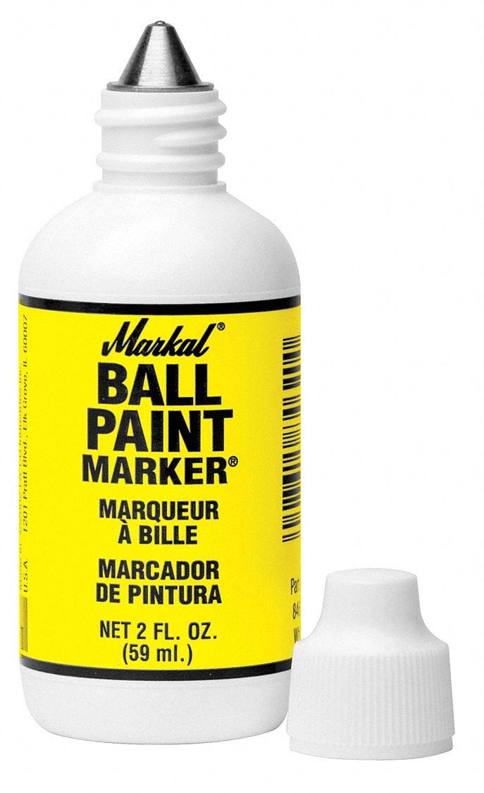 Ball Paint Marker® - Premium Yellow Oil-Based Paint Marker for DIY, Crafts, Signage & Industrial Use - Bold, Vibrant & Long-Lasting Ink