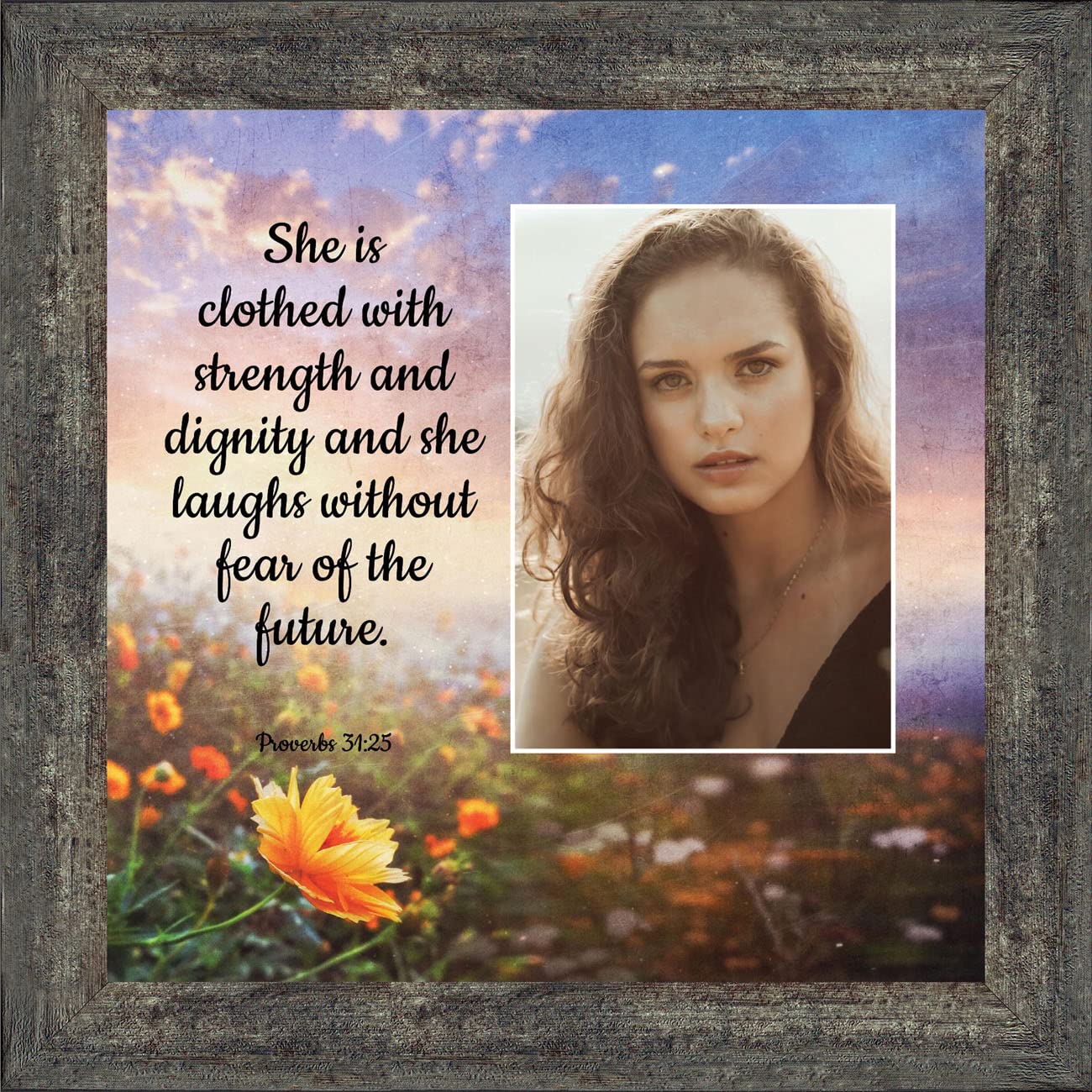 Christian Home Decor & Spiritual Gifts for Women - Proverbs 31 Woman Wall Art with Bible Verse, Inspirational Room Decor for Teen Girls (6428BW) - Perfect for Bedroom, Office & Faith-Based Spaces