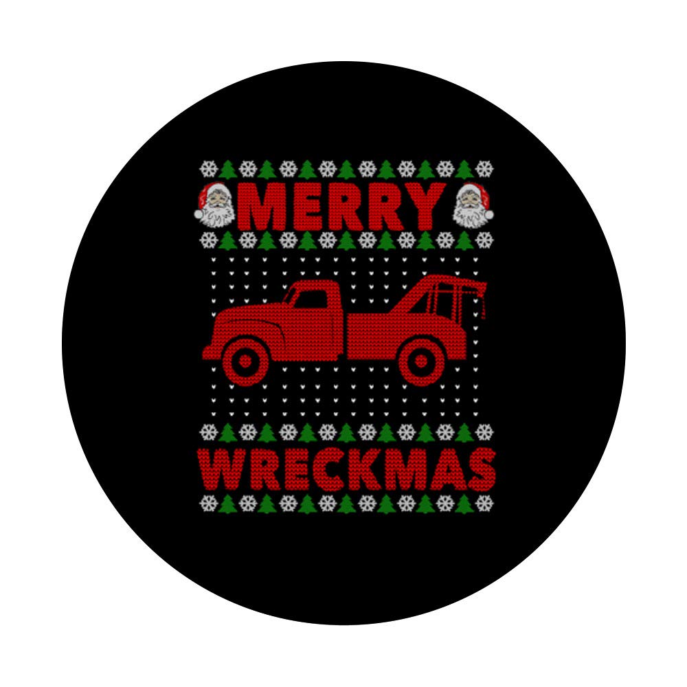 Funny Ugly Christmas Merry Wreckmas PopSockets PopGrip - Swappable Phone Grip for iPhone, Samsung & Tablets - Perfect Holiday Gift for Friends & Family