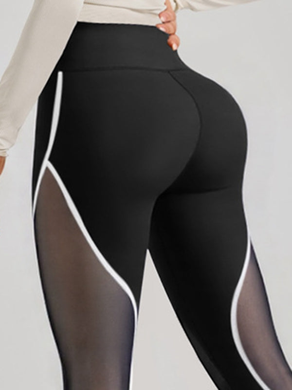 ZASUWA Women's Sexy Mesh High-Waisted Leggings for Workout, Yoga, and Night Out - Tummy Control & Butt Lifting Shapewear