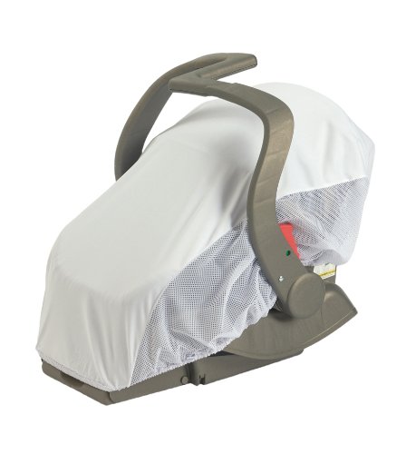 Sunshine Kids Sun Net Car Seat Cover - UV Protection & Breathable Mesh for Baby Safety - White - Perfect for Summer Travel & Outdoor Adventures