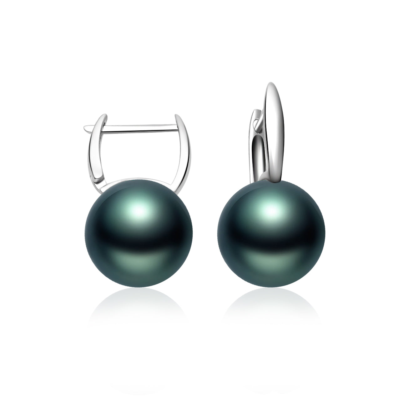 18K Gold Top Grade Tahitian Pearl Earrings for Women - Luxury Pearl Stud Earrings for Wedding, Anniversary & Special Occasions - KE00189