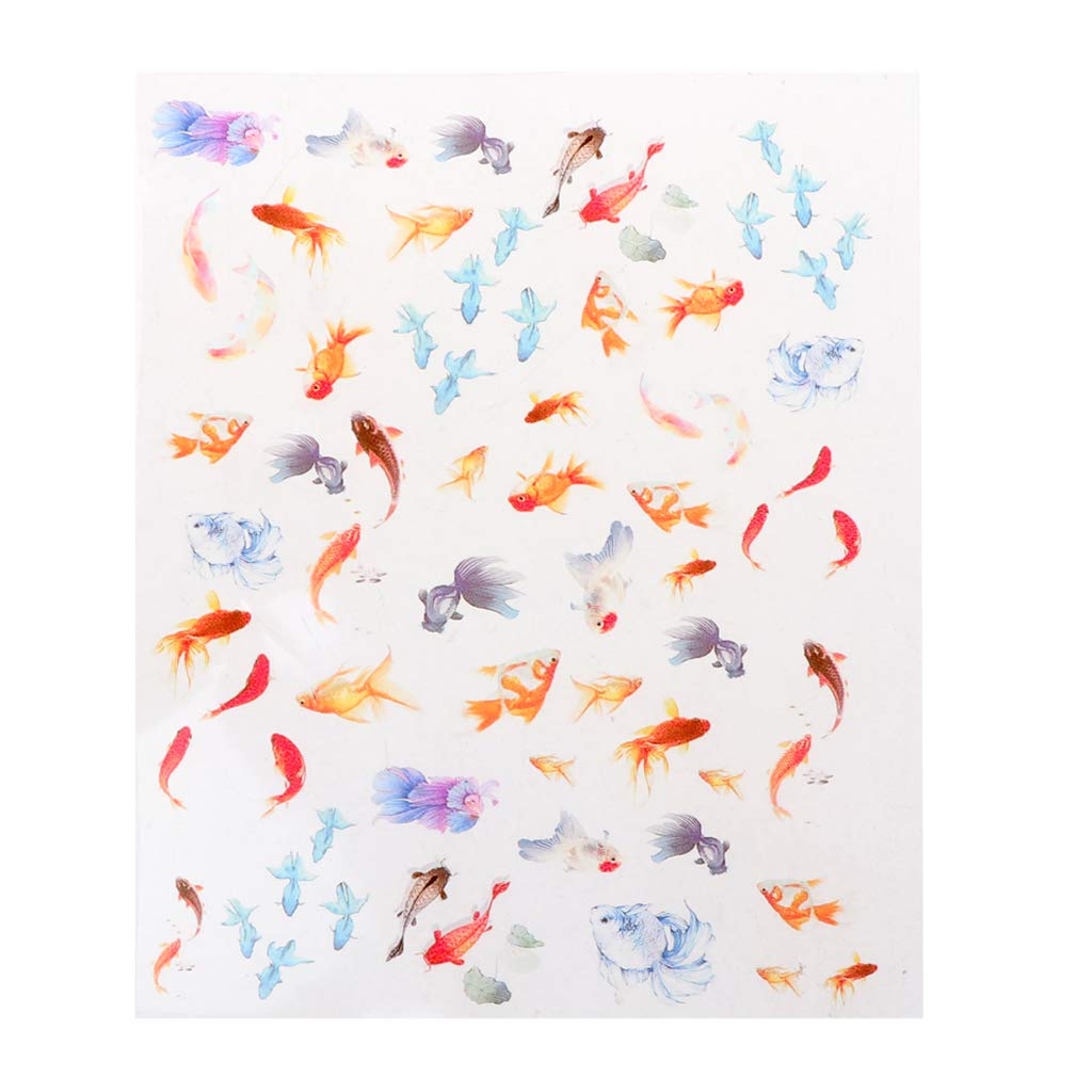 3D Goldfish Clear Film Stickers - Resin Craft Decals for DIY Micro Landscapes, Scrapbooking & Home Decor - Perfect for Aquarium Themes, Journals, and Gift Wrapping