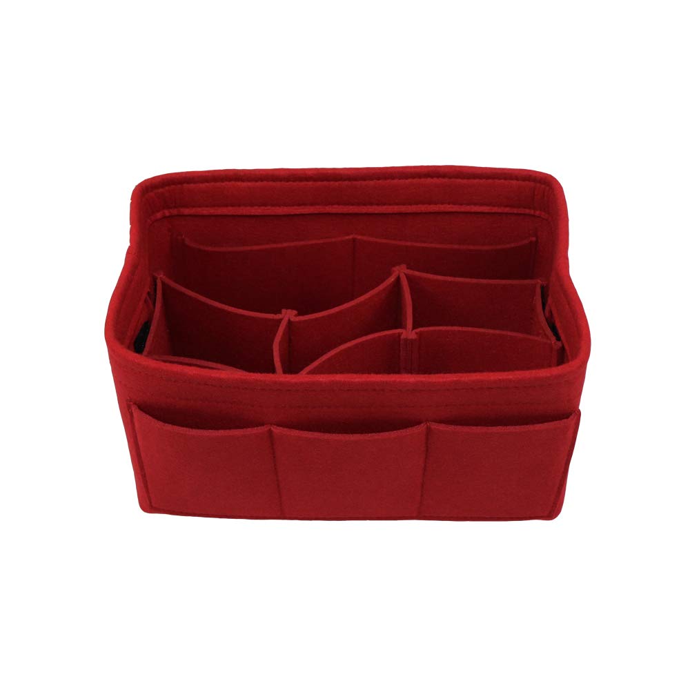 Felt Insert Bag Purse Organizer with Multiple Pockets - Perfect Fit for Speedy 35 & Similar Cube Handbags | Handbag Organizer for Travel, Work & Daily Use