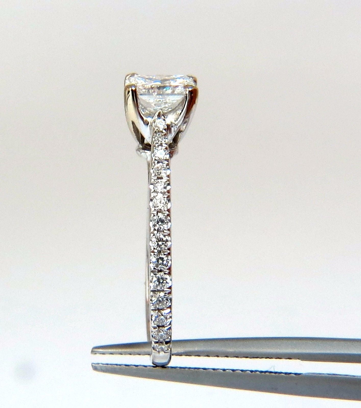 GIA Certified 1.51 Carat Princess Cut Diamond Engagement Ring - D Color VS Clarity, Cathedral Setting for Weddings & Proposals