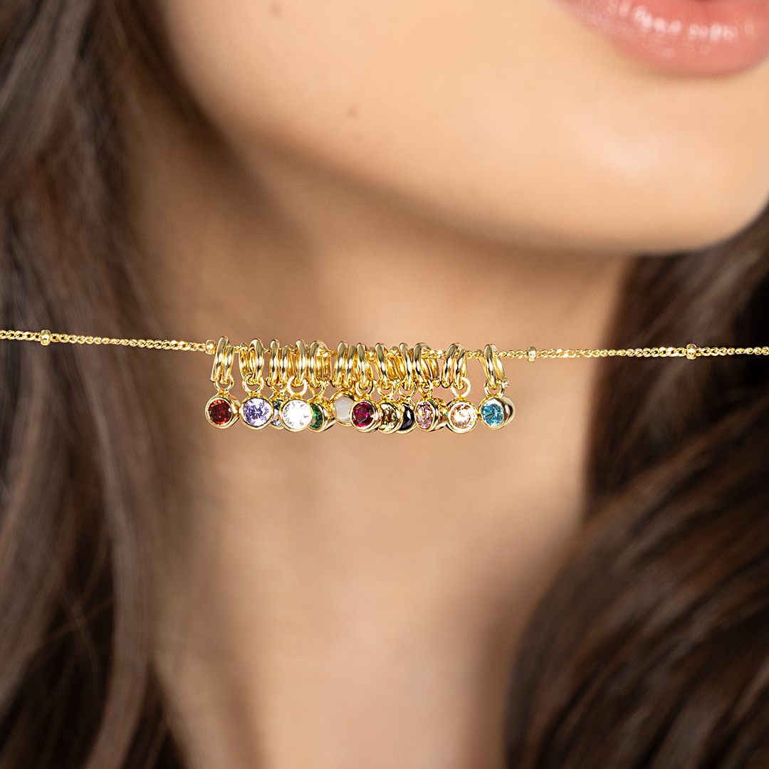 July Aura Birthstone Charm Necklace - Genuine Ruby Jewelry for Women - Perfect Gift for Birthday, Anniversary & Special Occasions