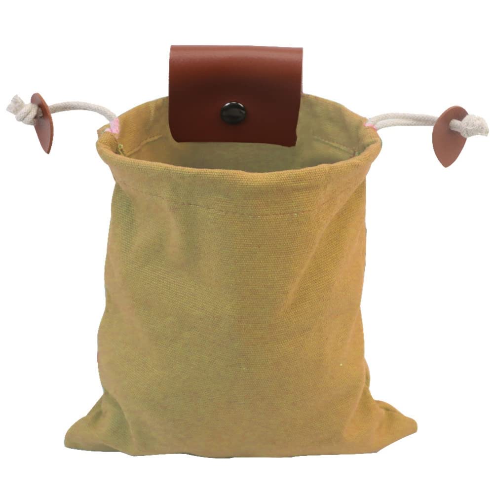 **Premium Waxed Canvas Foraging Bag - Waterproof Leather Pouch for Hunting, Bushcraft & Dog Training - Durable Waist Fanny Pack & Hanging Tool Bag for Outdoor Adventures**    *(Perfect for Hiking, Camping, Survival Gear & Everyday Carry - Ideal for Collecting Herbs, Tools & Essentials in the Wild!)*