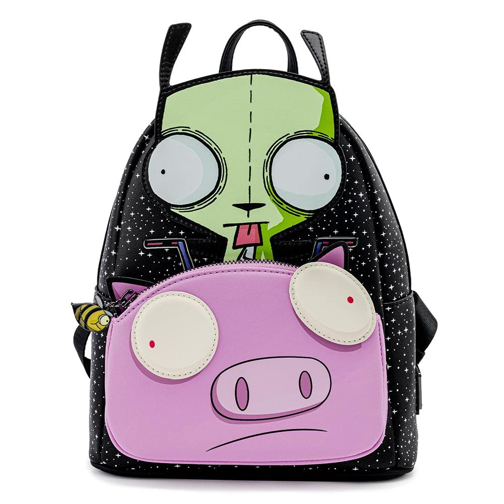 Loungefly Nickelodeon Invader Zim Gir Pig Doom Women's Crossbody Bag - Cartoon Character Themed Shoulder Purse for Cosplay, Comic Con & Everyday Use