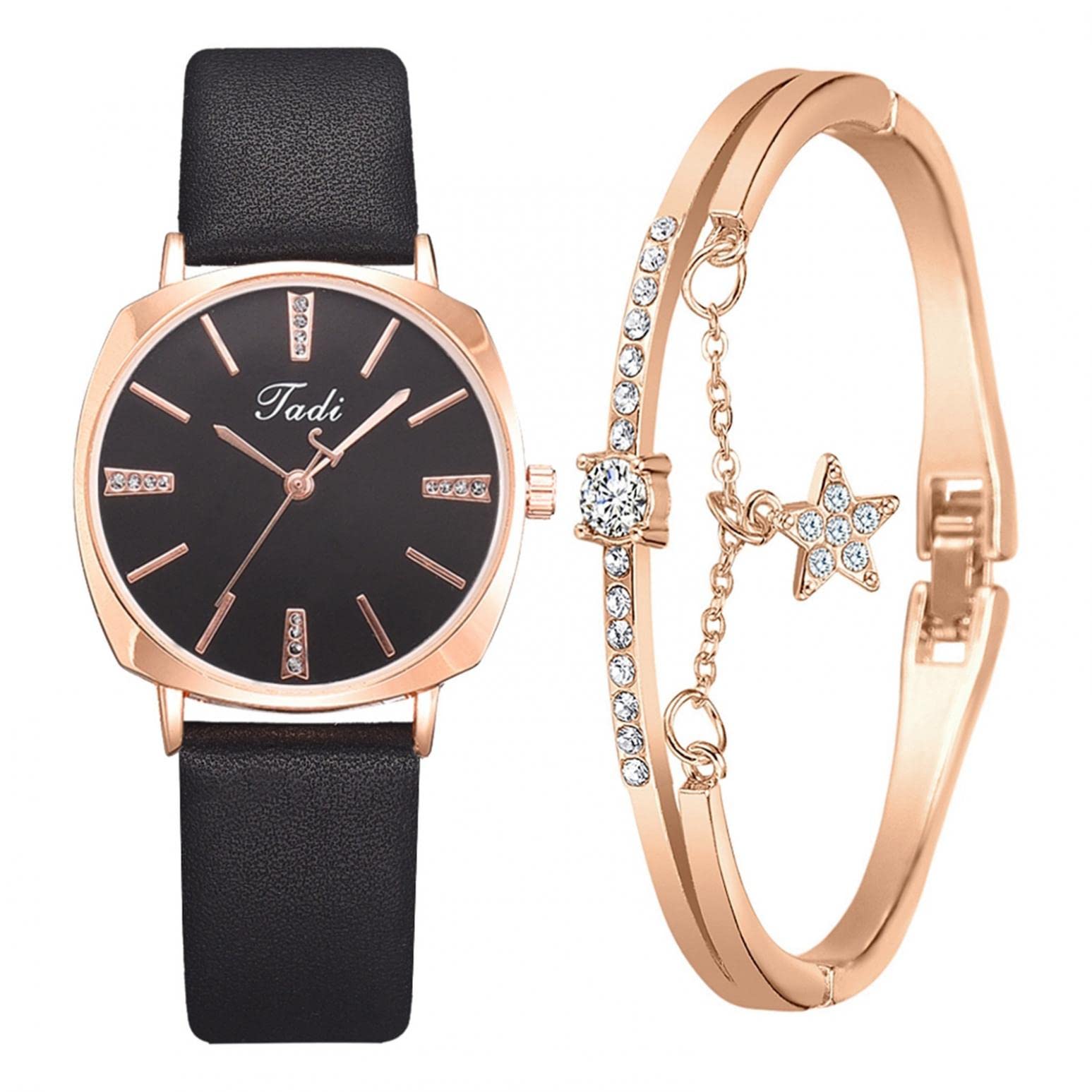 Elegant Women's Leather Strap Quartz Watch - Classic Analog Dress Wristwatch for Ladies | Perfect for Office, Formal Events & Everyday Wear