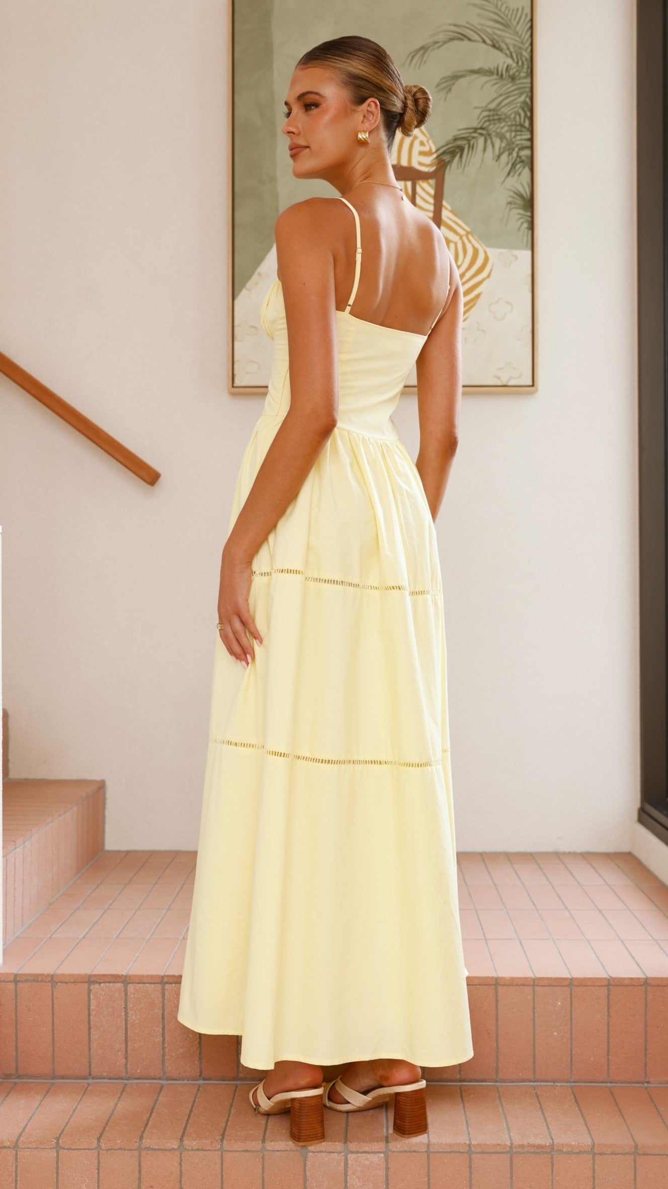 Isabella Maxi Dress for Women - Flowy Long Summer Dress in Yellow - Perfect for Beach, Vacation & Casual Outings