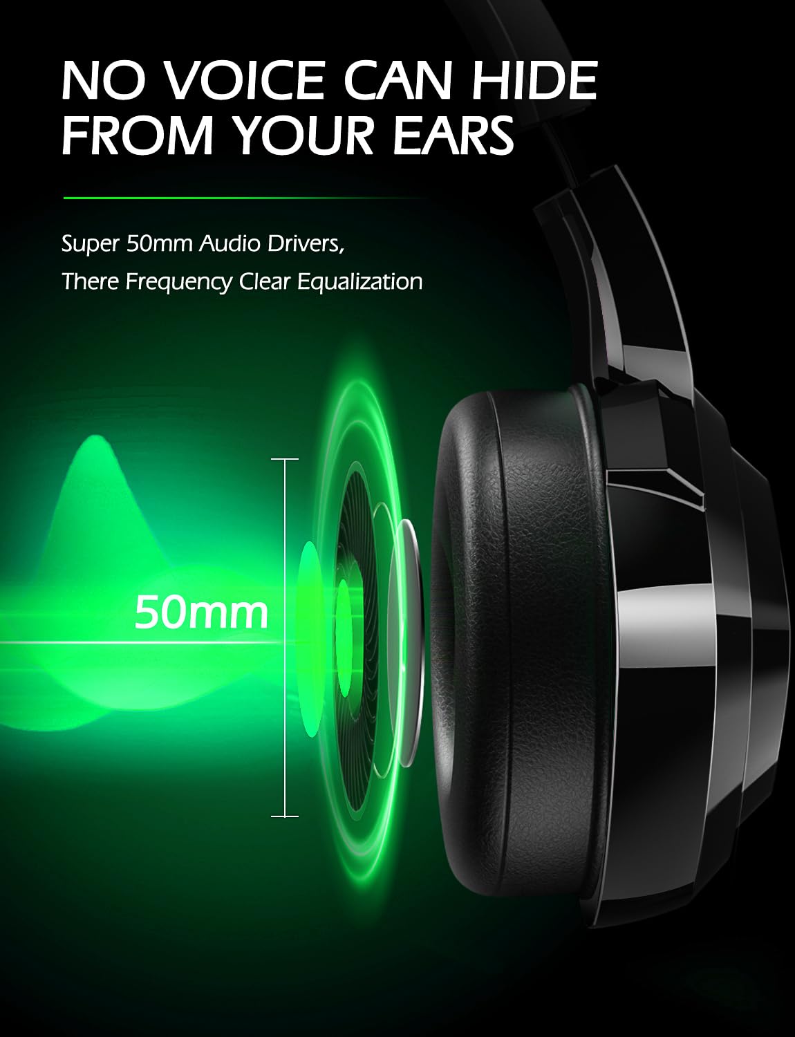 ZIUMIER Z66 Wired Gaming Headset with Noise Cancelling Mic, RGB Lights & Stereo Surround Sound - Over-Ear Headphones for PS4, PS5, Xbox One, PC & Laptop (Green) - Perfect for Competitive Gaming, Streaming & Late-Night Sessions
