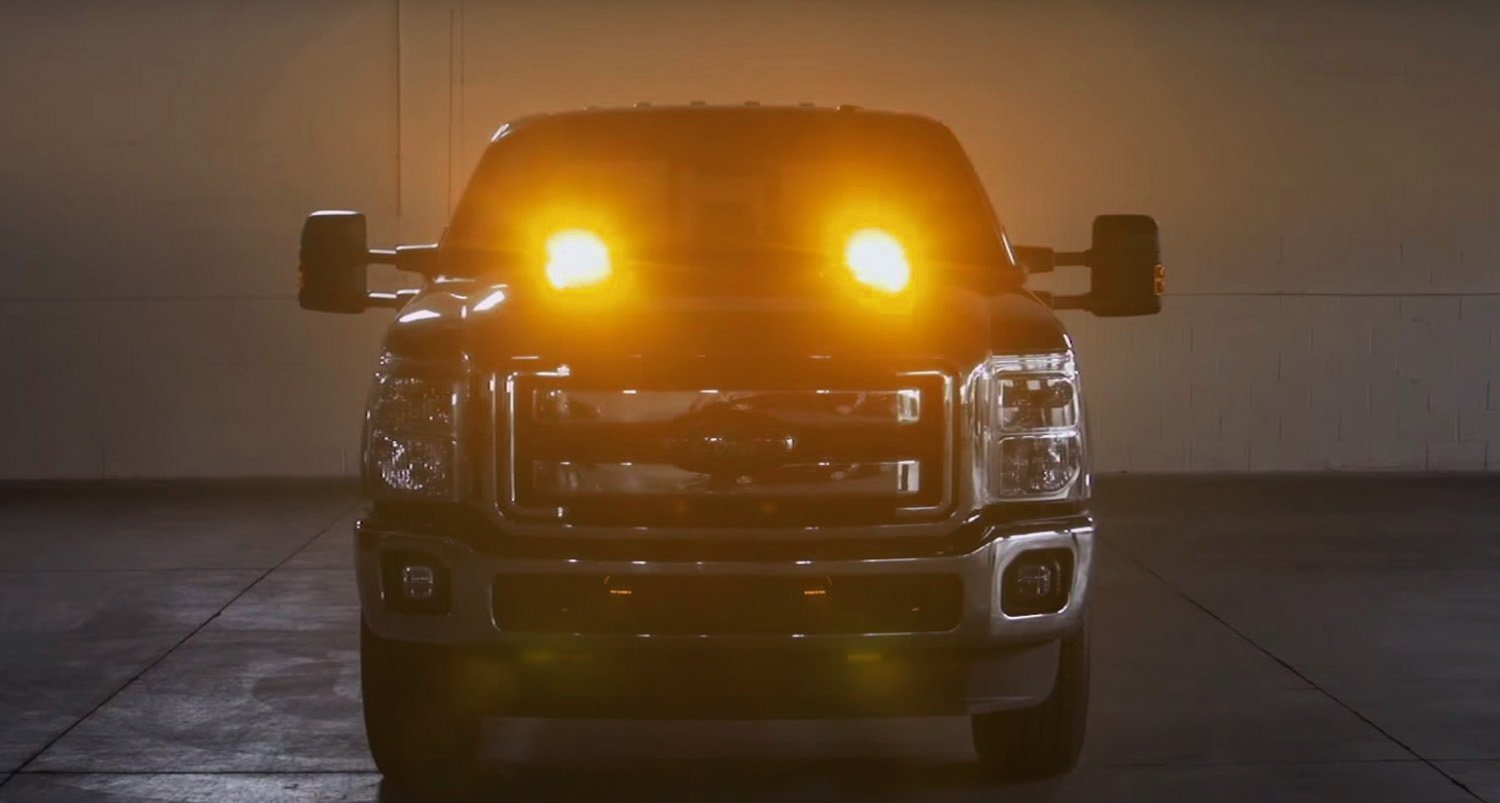 High Power 12 LED Surface Flush Mount Strobe Flash Side Marker Lights - Waterproof Vehicle Safety Lighting Kit for Trucks, Trailers & Emergency Vehicles - Day/Night Visibility Enhancement