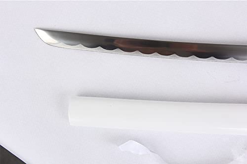 Japanese Katana Sword - Stainless Steel Bleach Anime Sode no Shirayuki White Cosplay Sword - Decorative Collectible for Halloween, Christmas & Anime Events - Unsharpened for Safe Display