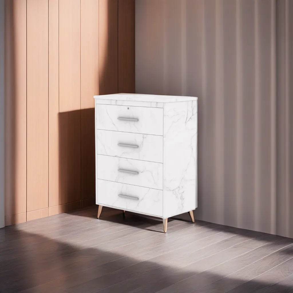 Elizabeth 5-Drawer Chest - Solid Wood Dresser for Bedroom & Living Room Storage - Perfect for Organizing Clothes, Linens & Home Decor