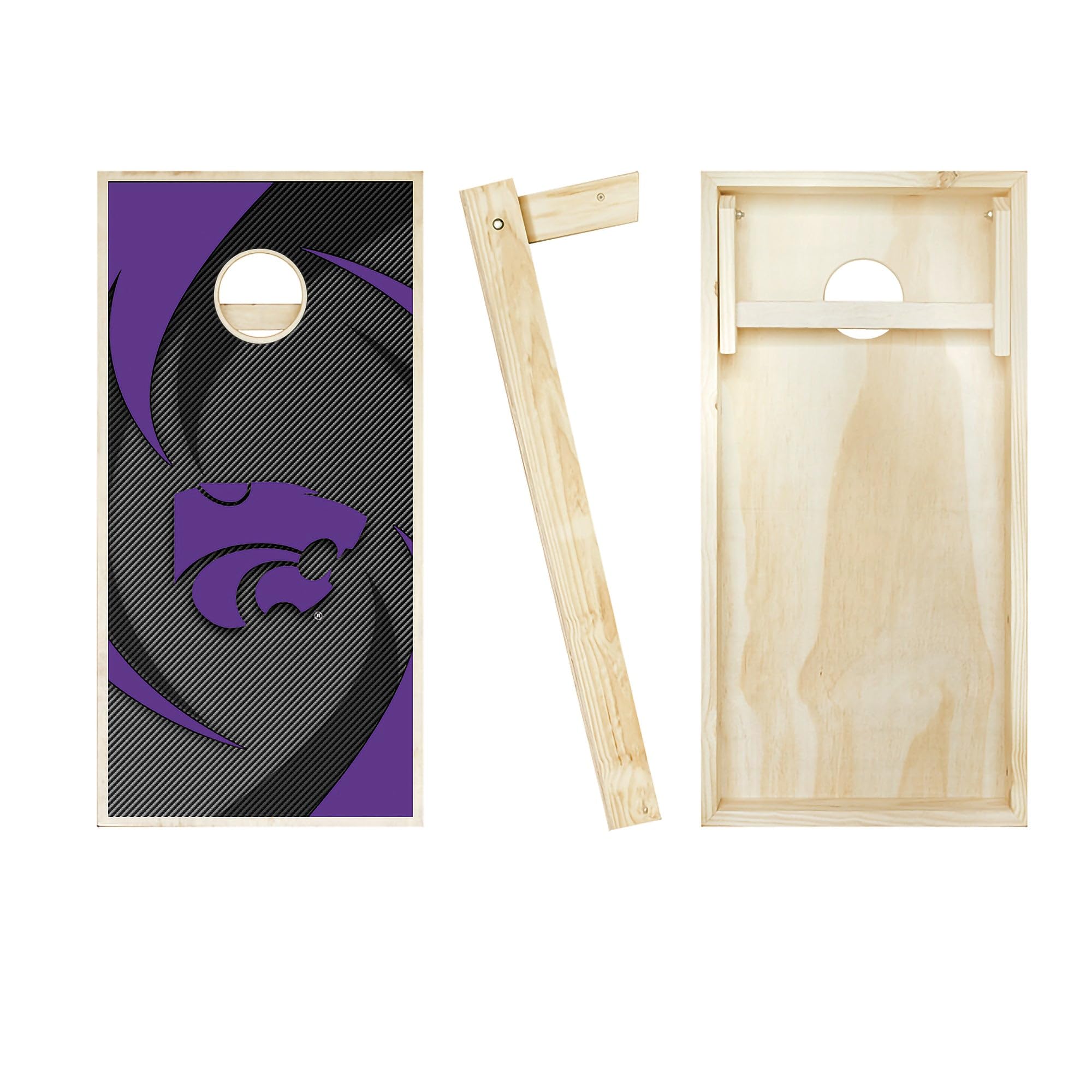 Kansas State Wildcats Cornhole Game Set - 2 Premium Wooden Boards & 8 Custom Team Logo Bags | Tailgating, Backyard Parties, College Game Day Outdoor Fun