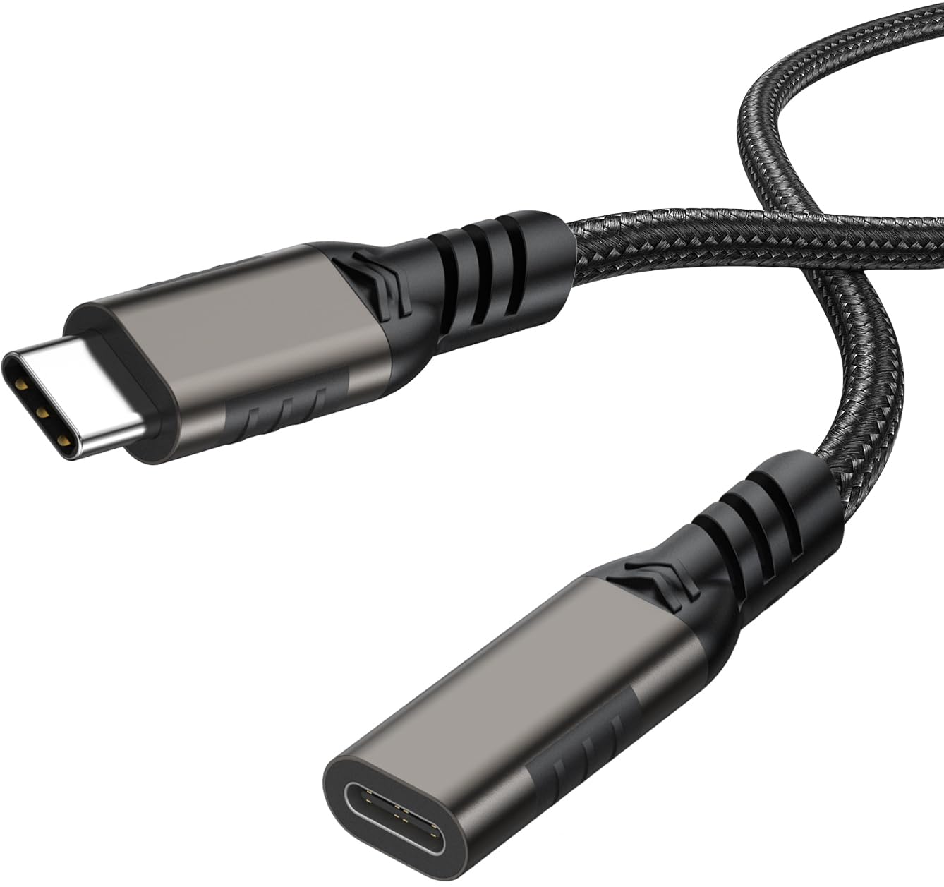 3.3FT USB C Extension Cable [USB 3.2 Gen2 10Gbps] Type-C Male to Female Extender - 100W Fast Charging & 4K@60Hz Video - Compatible with MacBook, Laptop, Tablet, Phone | Perfect for Home Office, Gaming & Travel Charging