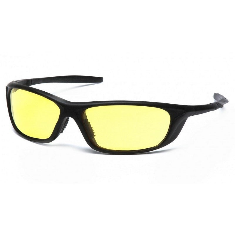 Pyramex Night Driving Glasses - Anti-Glare Safety Glasses with Amber Lens for Enhanced Visibility (SB4430D) | Perfect for Night Driving, Motorcycling & Low Light Conditions