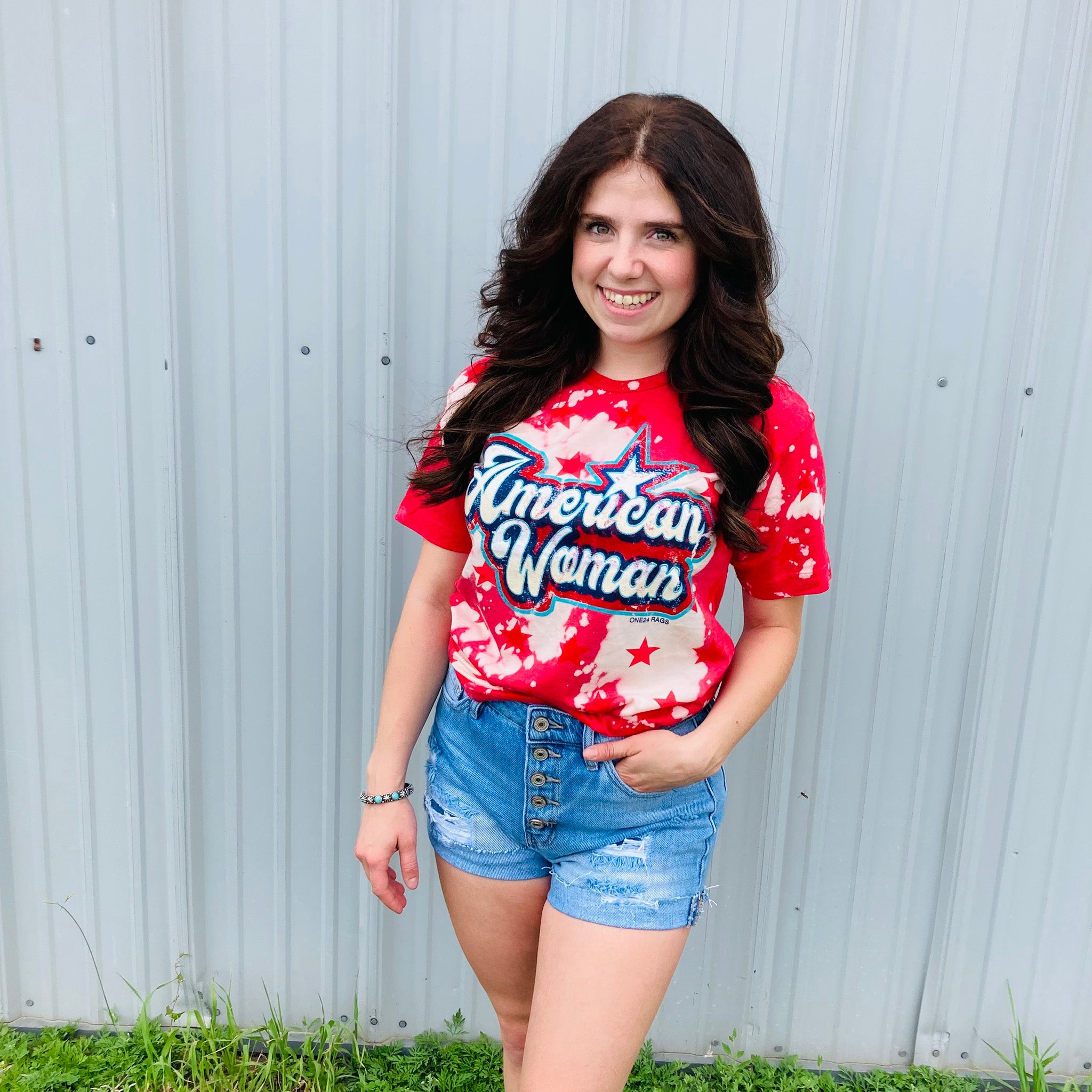 Vintage Bleached Graphic Tee for Women - Soft Cotton Distressed T-Shirt - Casual Streetwear & Festival Outfit