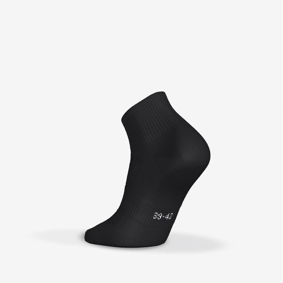 Kiprun Run 100 Mid Cushioned Running Socks 3-Pack - Breathable Athletic Socks for Men & Women - Perfect for Marathon, Jogging & Workout