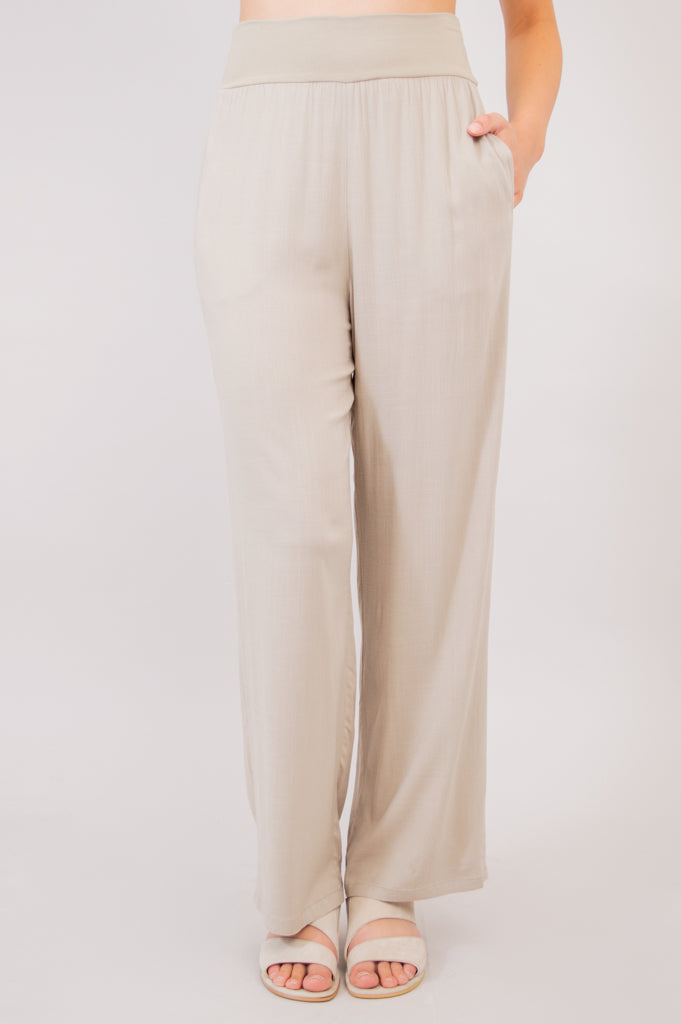 Landon Men's Linen Bamboo Pants - Lightweight & Breathable Sand Color for Summer, Travel & Casual Wear