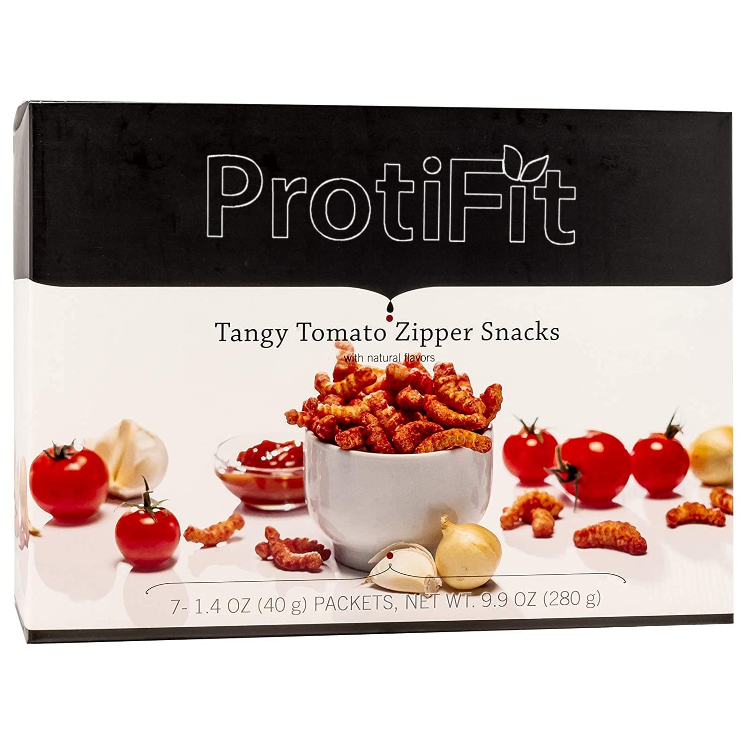 PROTIFIT High Protein Snacks - 15g Protein, Low Calorie, Low Sugar, Low Fat, Keto & Ideal Protein Friendly (Tangy Tomato Flavor, 7 Servings) | Perfect for On-the-Go Nutrition, Workout Recovery & Weight Management