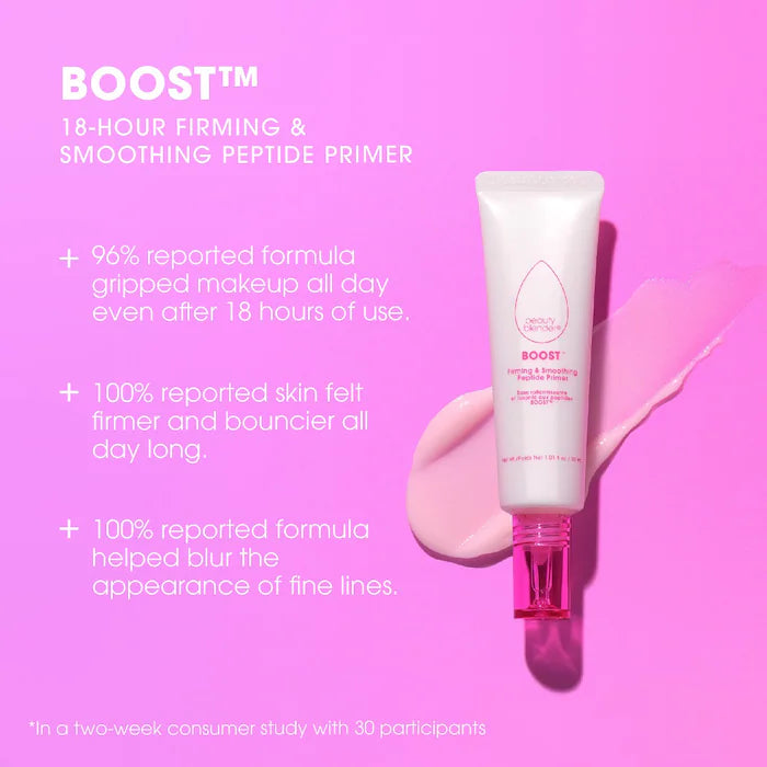 BOOSTâ¢ Primer 18 Hour Firming & Smoothing Peptide + Ceramide Face Primer - Long-Lasting Makeup Base for Flawless Skin | Perfect for Daily Use, Special Occasions & Photo Shoots