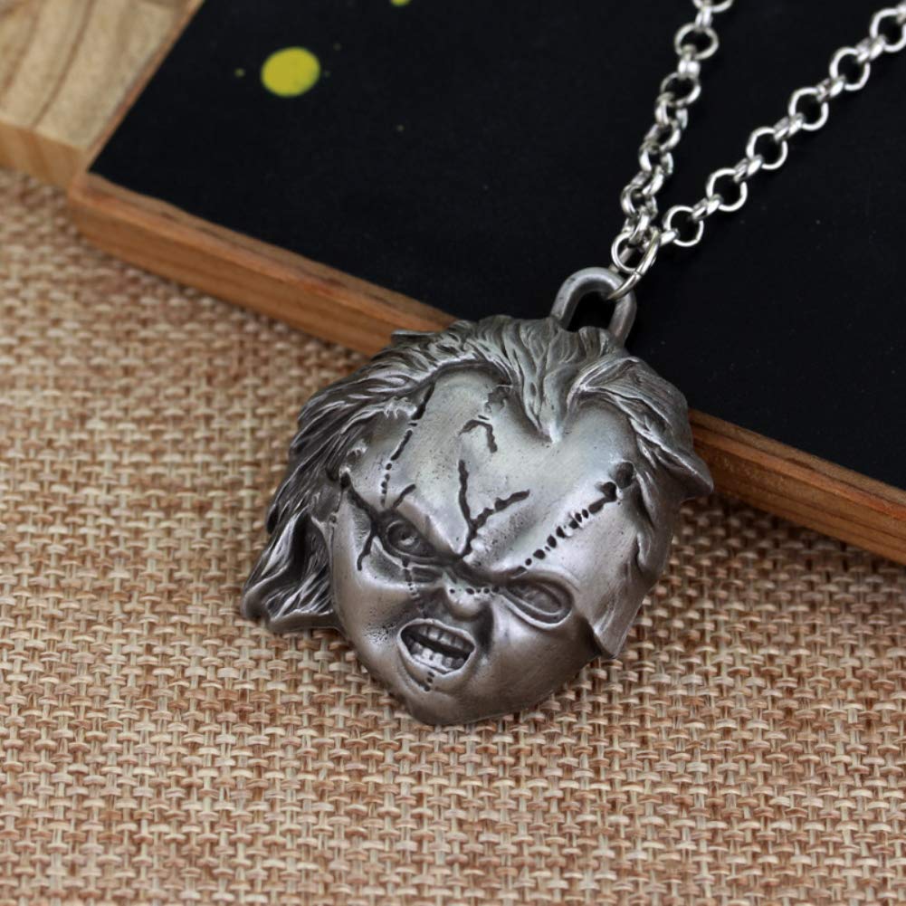 Curse of Chucky Necklace - Horror Movie Inspired Jewelry for Cosplay & Halloween Costume Accessories - Perfect for Horror Fans, Chucky Enthusiasts & Halloween Parties