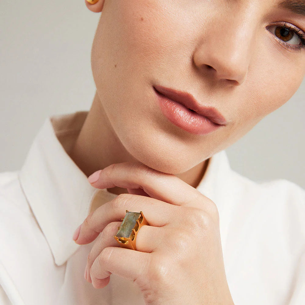 Dean Davidson Mini Castle Ring - Elegant Silver Stackable Ring for Women, Vintage Inspired Jewelry Gift for Her - Perfect for Weddings, Anniversaries & Everyday Wear