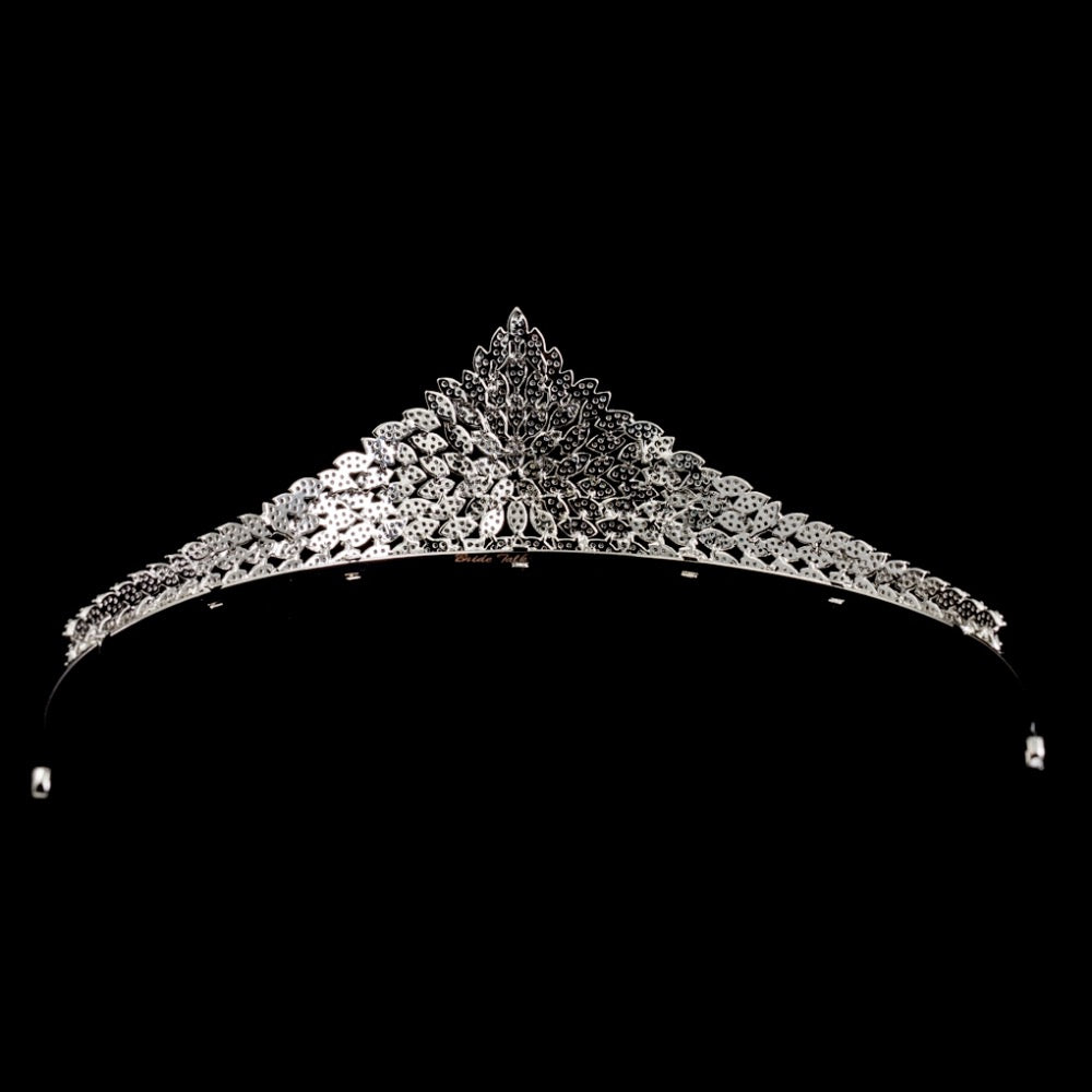 Royal Wedding Tiara Crown - Cubic Zirconia Bridal Diadem S16237 for Princess, Bride & Prom - Perfect for Weddings, Pageants & Special Occasions