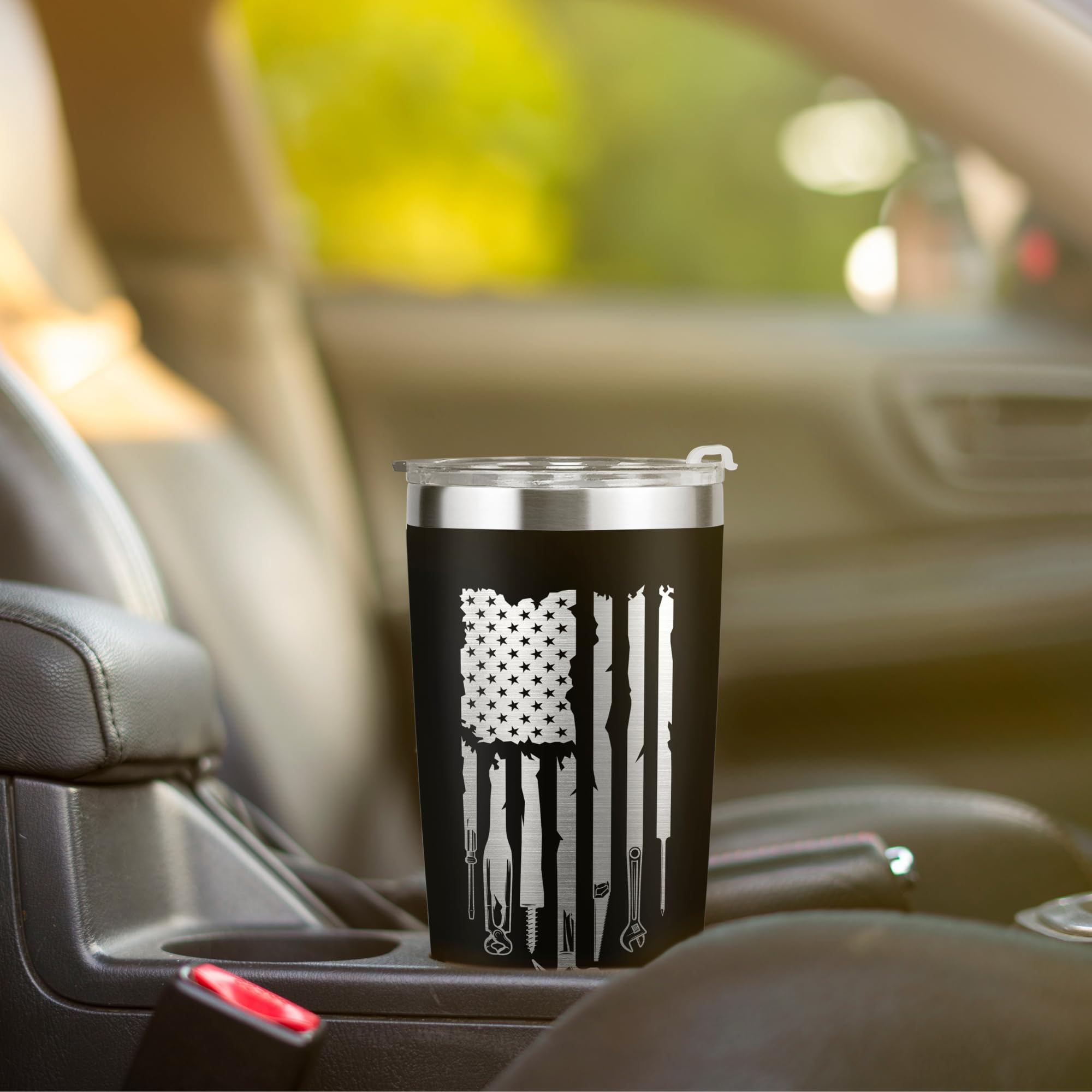 Premium 20 Oz Stainless Steel Tumbler for Men - Insulated Travel Mug for Dad, Husband, Grandpa & Uncle - Ideal Anniversary, Birthday & Christmas Gift - Perfect for Coffee, Tea & Cold Drinks at Home, Office or On-The-Go