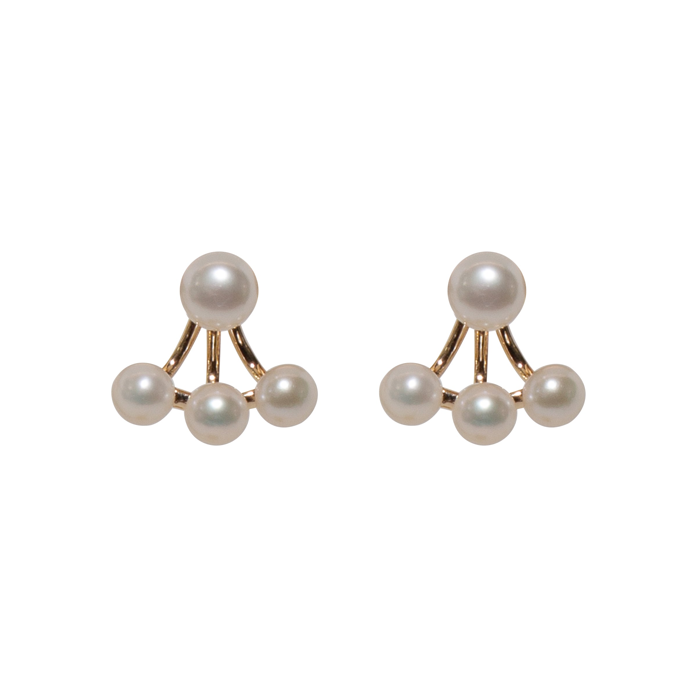 Starry Tri Pearl Stud Earrings for Women - Elegant 3-Pearl Design, Hypoallergenic & Comfortable - Perfect for Weddings, Parties & Everyday Wear