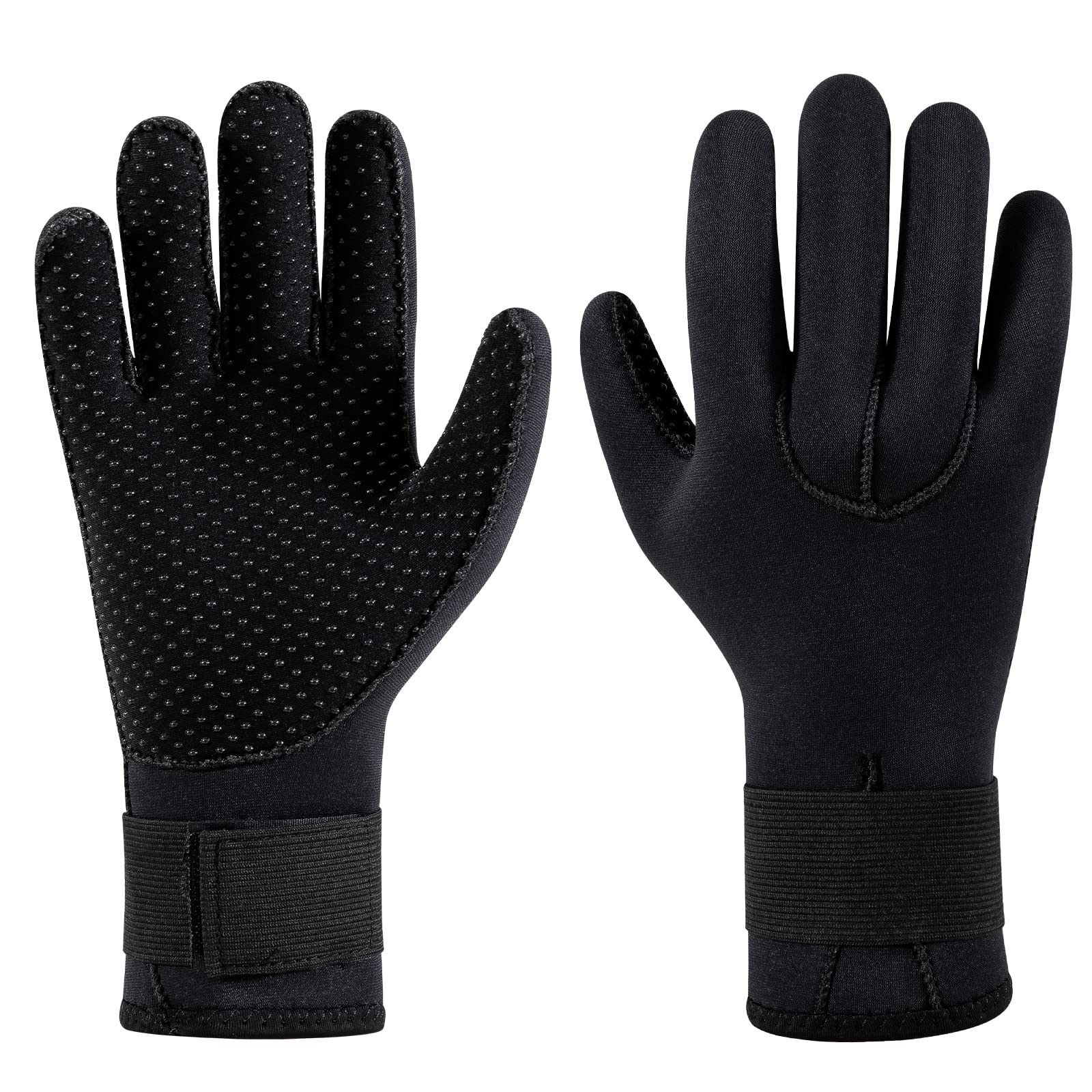 5mm Neoprene Wetsuit Gloves for Men & Women - Thermal Anti-Slip Scuba Diving Gloves for Snorkeling, Kayaking, Surfing & Fishing - Perfect for Cold Water Swimming and Water Sports
