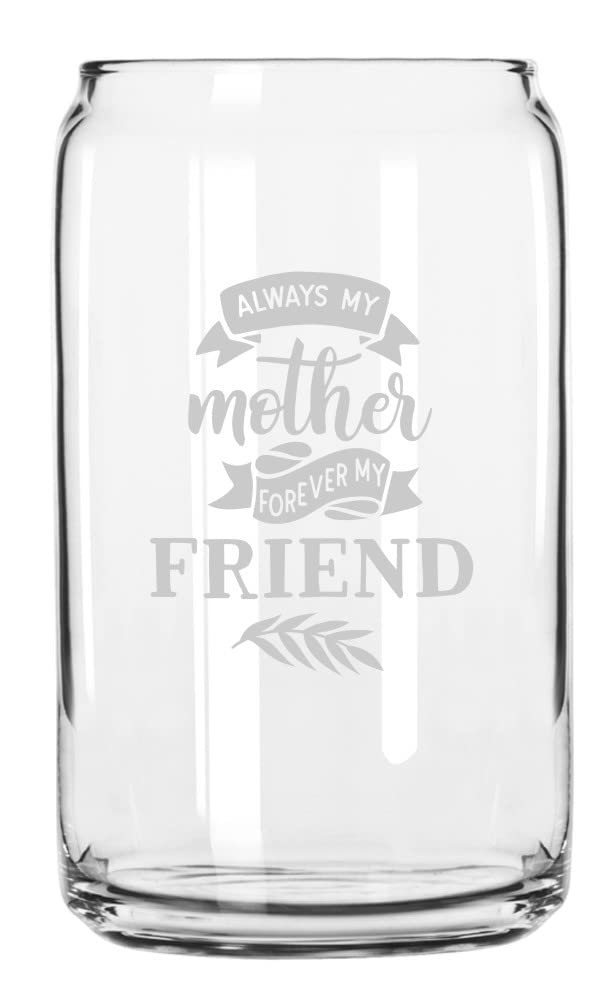Mother's Day Etched 16oz Glass - Best Gift for Mom