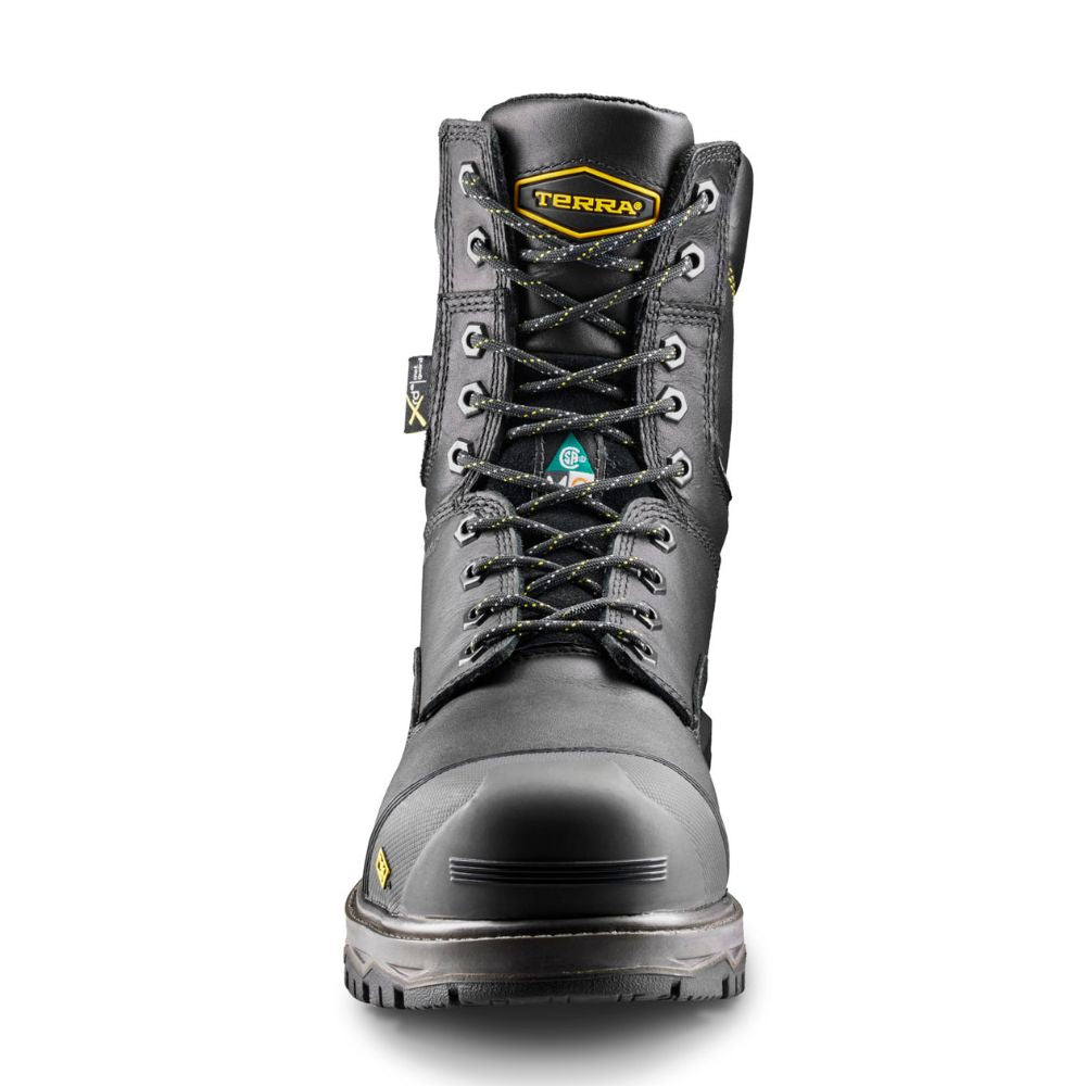 Terra Gantry Men's 8 Composite Toe Work Safety CSA Boot with Internal MET Guard TR0A839CBLK - Black - Durable & Comfortable for Construction, Warehouse & Industrial Work