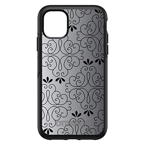 Black White Fade Black Floral Pattern