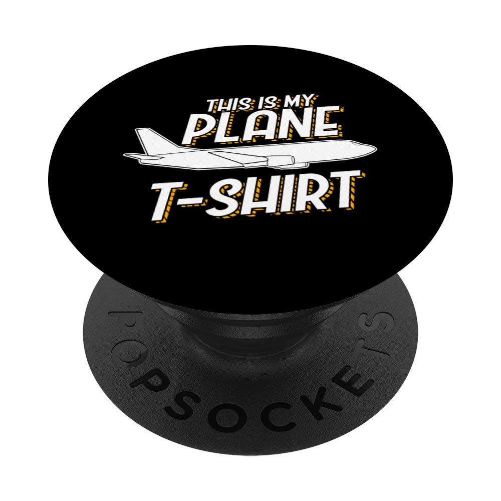 Funny Pilot Airplane PopSockets PopGrip - Swappable Phone & Tablet Grip with 'This Is My Plane' Design | Perfect for Aviation Enthusiasts, Travel Lovers & Unique Gift Ideas