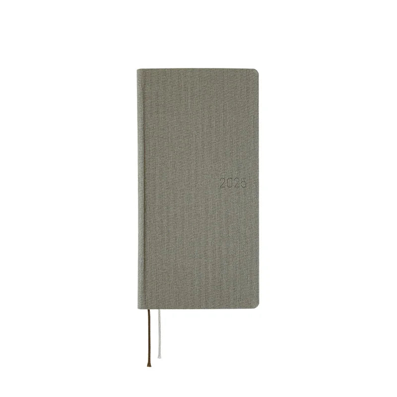 Hobonichi Weeks MEGA 2025 Planner - Smoke Gray Hardcover Weekly Notebook with Horizontal Layout (English Edition) | January Start, Monday Start | Perfect for Bullet Journaling, Work Planning & Personal Organization