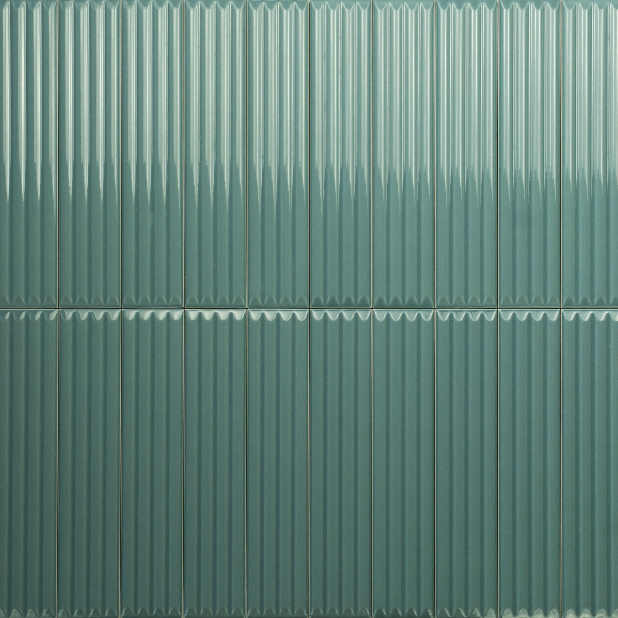 2 x 10 Inch 3D Fluted Subway Wall Tile - Matte White Ceramic Textured Bathroom & Kitchen Backsplash - Orange County (Set of 10) | Modern Home Decor for Bath, Shower, and Accent Walls