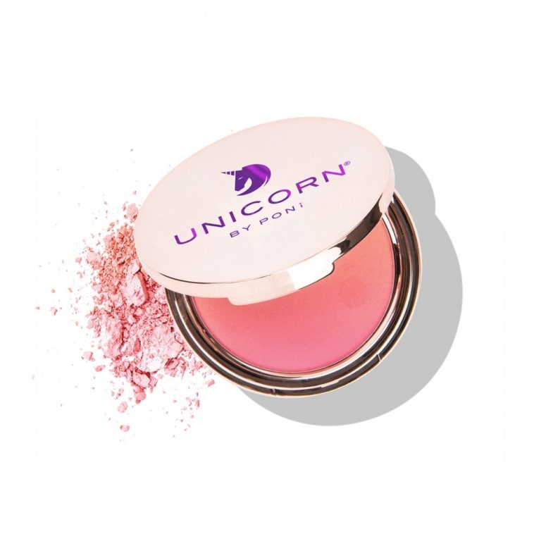 PONi Unicorn Candy Blushing Powder - Vegan & Cruelty-Free Makeup Highlighter for Cheeks & Face - Perfect for Parties, Cosplay & Everyday Glow