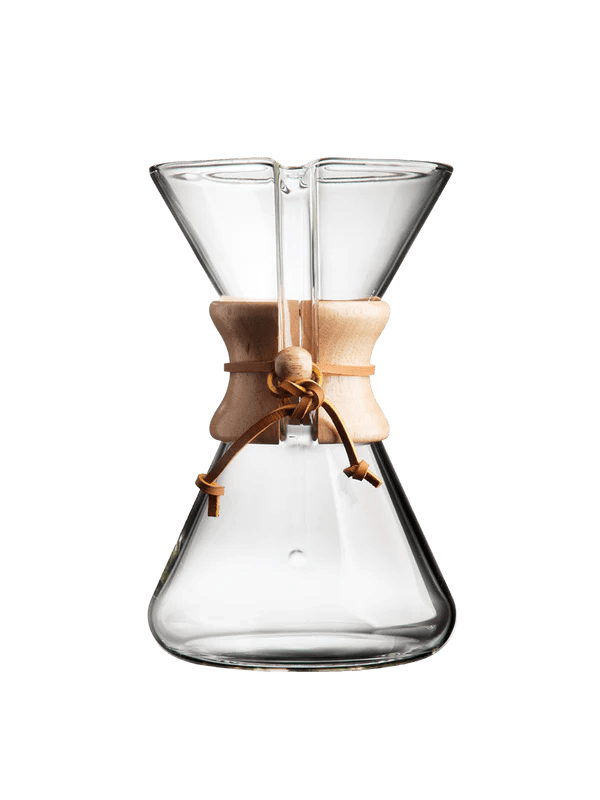 Chemex Eight Cup Handblown Glass Coffee Maker - Perfect for Pour Over Brewing at Home or Office