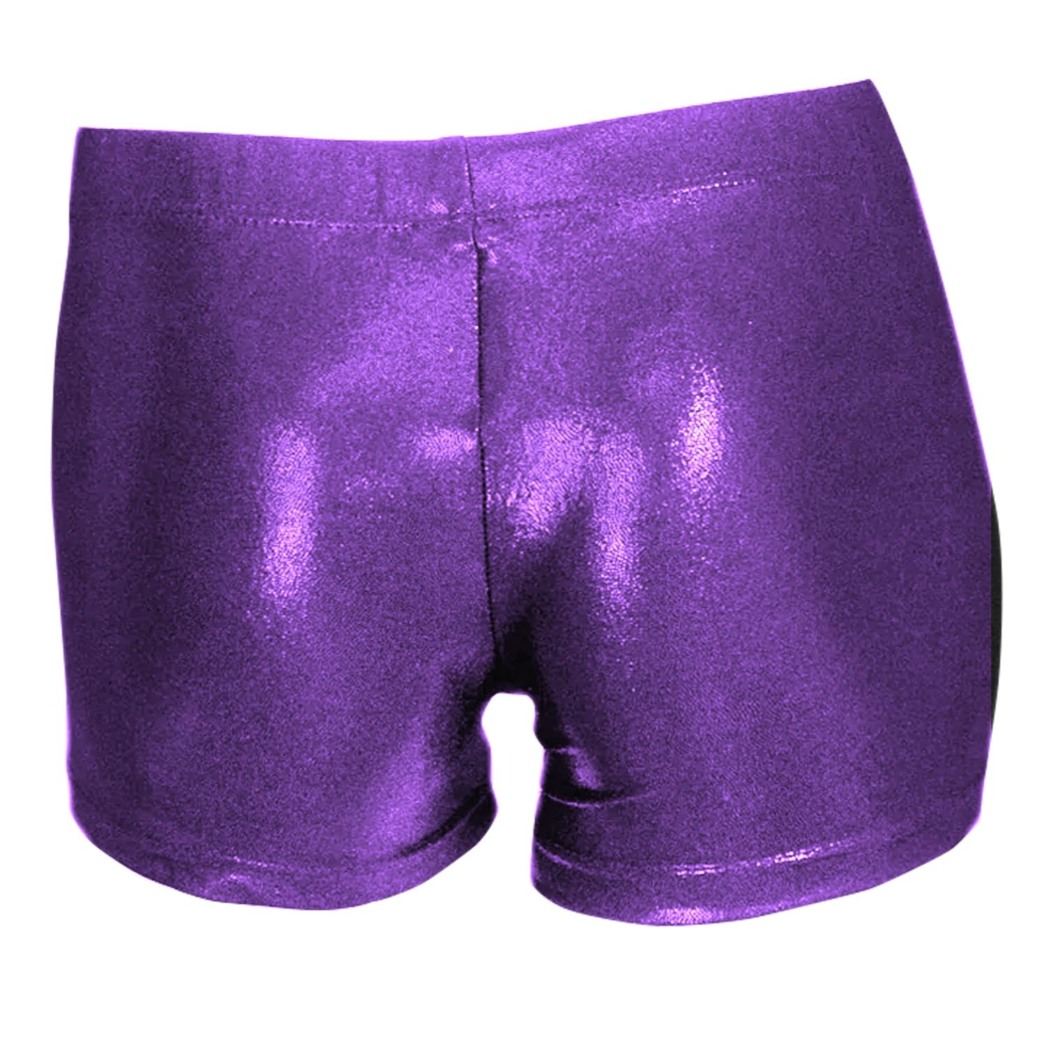 LUOUSE Girls Gymnastics Shorts - Sparkle Tumbling Dance Athletic Shorts for Kids | Perfect for Dance Class, Gymnastics Practice & Performance