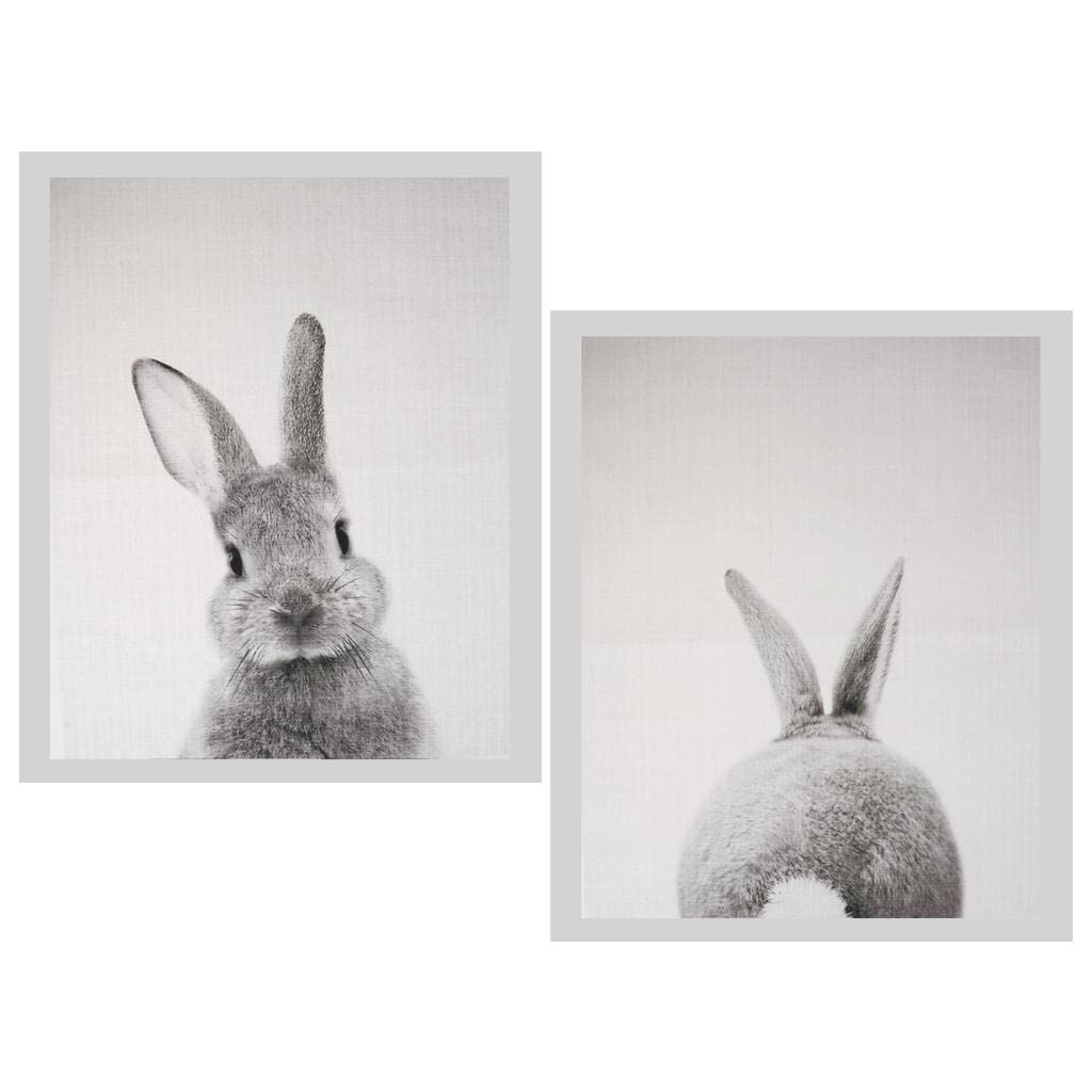 Yajuyi Rabbit Canvas Art Painting - 20x25cm Wall Decor for Living Room, Nursery, Kids Bedroom | Cute Bunny Poster for Home Decoration & Gift Idea