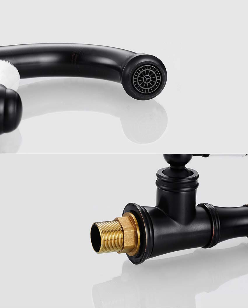 Single Handle One Hole Bathroom Sink Faucet - Oil Rubbed Bronze Deck Mount Basin Mixer Tap for Lavatory (Model FC1024) | Perfect for Modern Home, Hotel & Restaurant Bathrooms