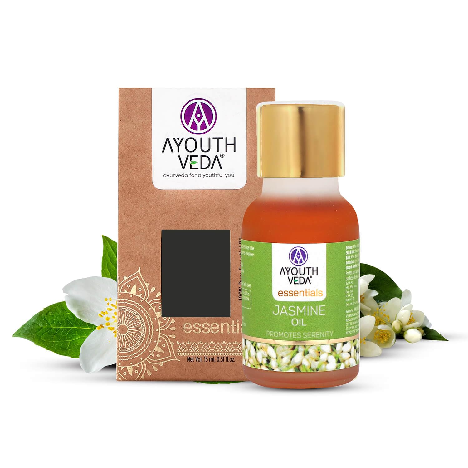 Pure Jasmine Essential Oil for Healthy Skin & Hair - 100% Natural Aromatherapy Oil for Relaxation, Massage & DIY Beauty Products