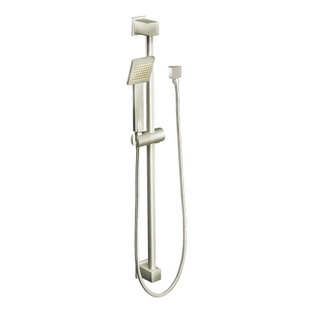 Moen S3879EPBN 90 Degree 1-Function Eco Performance Hand Shower with Adjustable Slide Bar in Brushed Nickel Finish - Perfect for Bathroom, Shower, and Spa Relaxation