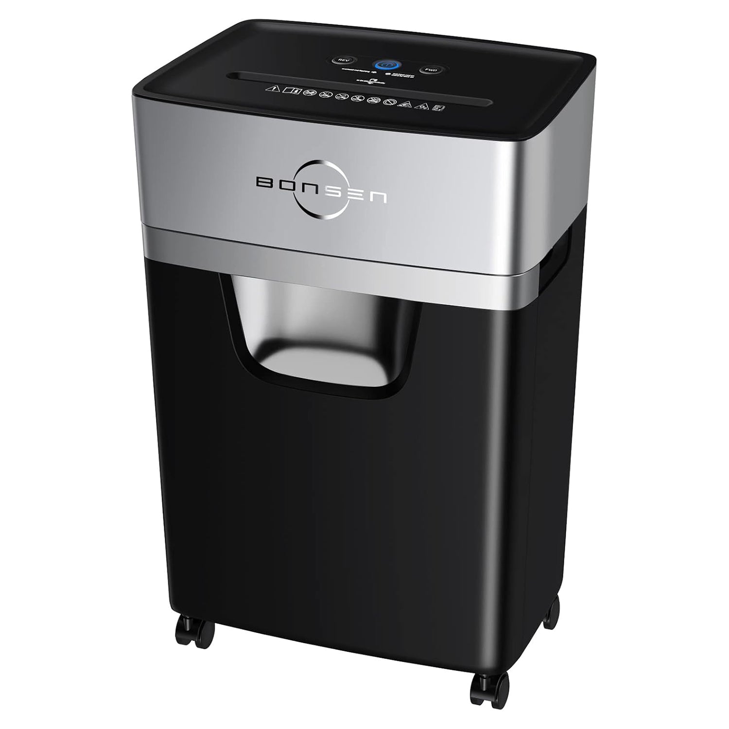 BONSEN 16-Sheet Heavy Duty Cross Cut Paper Shredder for Office & Home Use - 60 Minute Continuous Run Time, 60dB Low Noise, 5.3 Gallon Pull-Out Bin, Anti-Jam Technology - Perfect for Confidential Document Destruction, CD Shredding & Home Office Organization (Model S3102)
