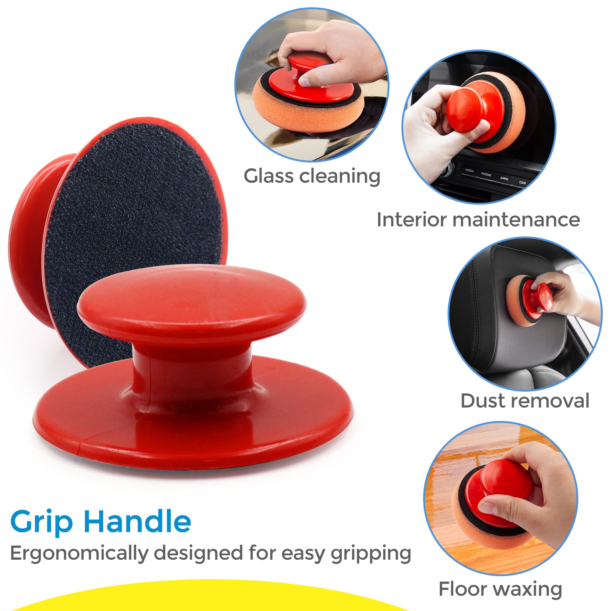 28PCS Car Polishing Pad Kit for Drill - 3 inch & 6 inch Buffing Pads for Car Detailing, Waxing, Sealing Glaze - Perfect for DIY Car Polishing, Boat & RV Cleaning